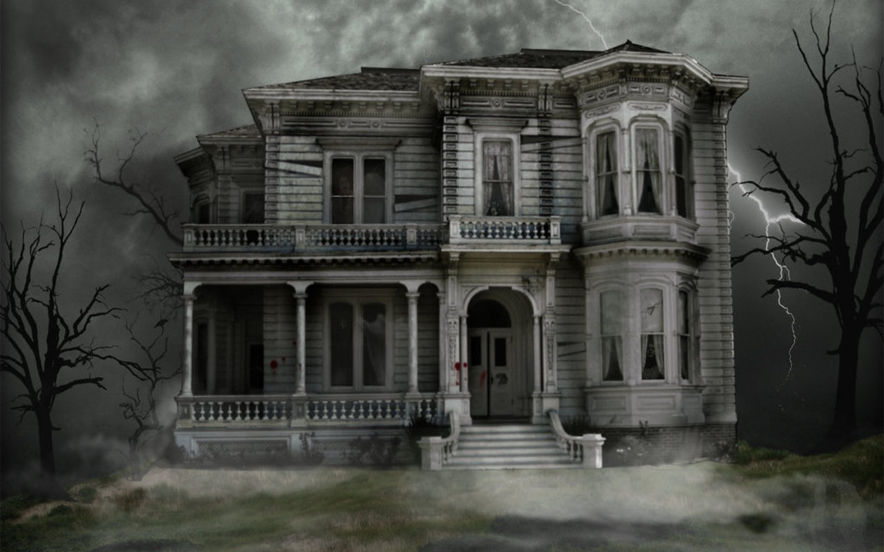 a haunted house