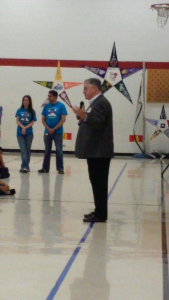 Mayor at Caldwell elementary