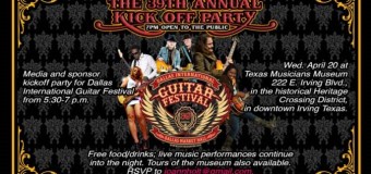 Dallas International Guitar Festival press information and party invitation‏